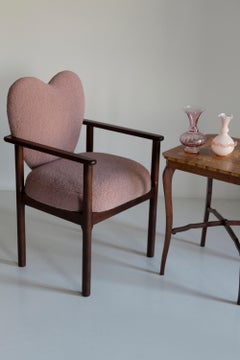 Silla de Comedor Corazón, Boucle Rosa, Vintola Studio, Europa, Polonia