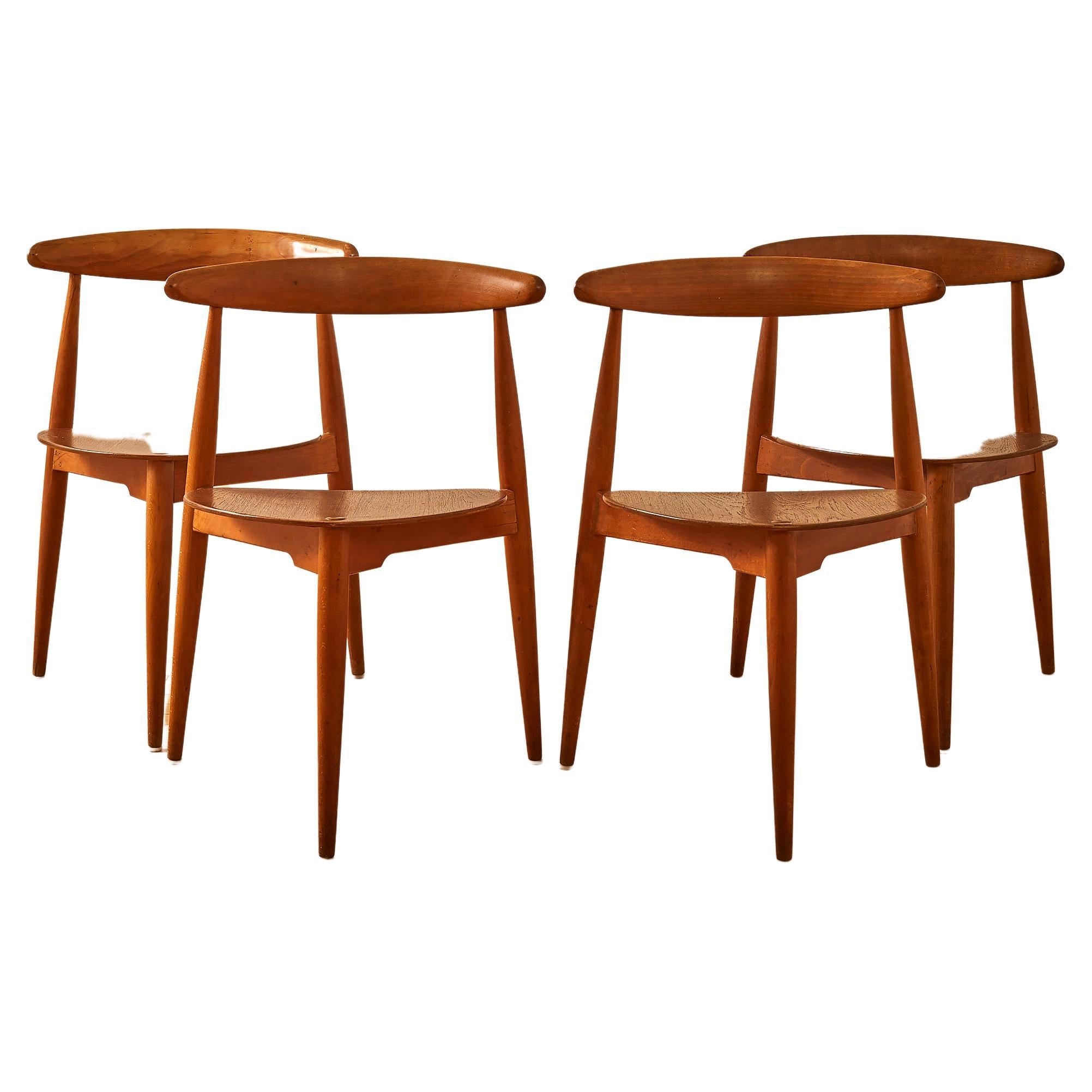Heart Dining Chairs by Hans Wegner for Fritz Hansen 'Model Fh4103'