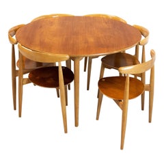Ensemble de salle à manger Heart de Hans J. Wegner pour Fritz Hansen
