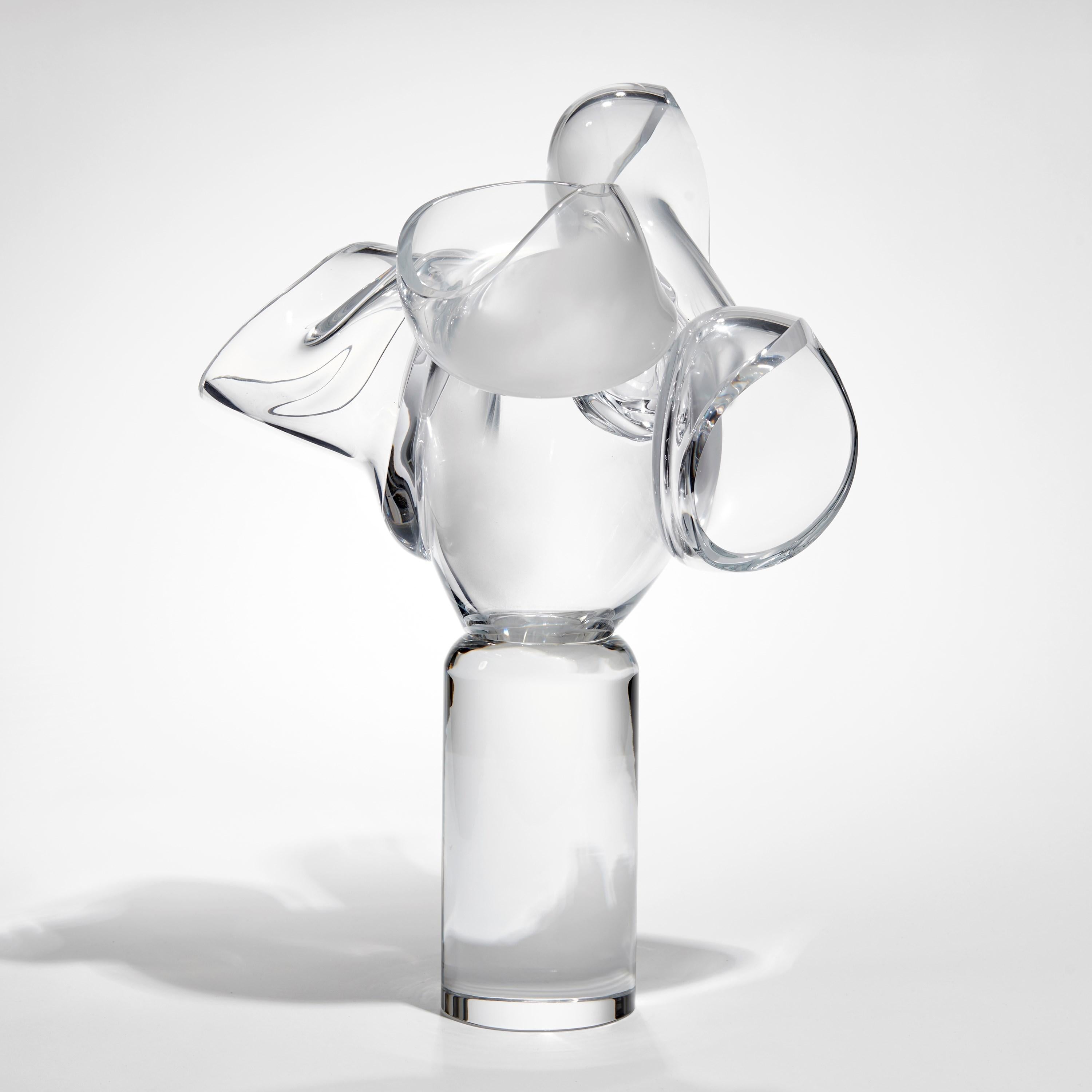 'Heart Flower in Clear & Frost' is a unique artwork by the Swedish artist and designer, Lena Bergström.

Created for 'Lena 25+', Bergström's 2022 solo exhibition celebrating the 25 years and more for which she has been designing glass for the