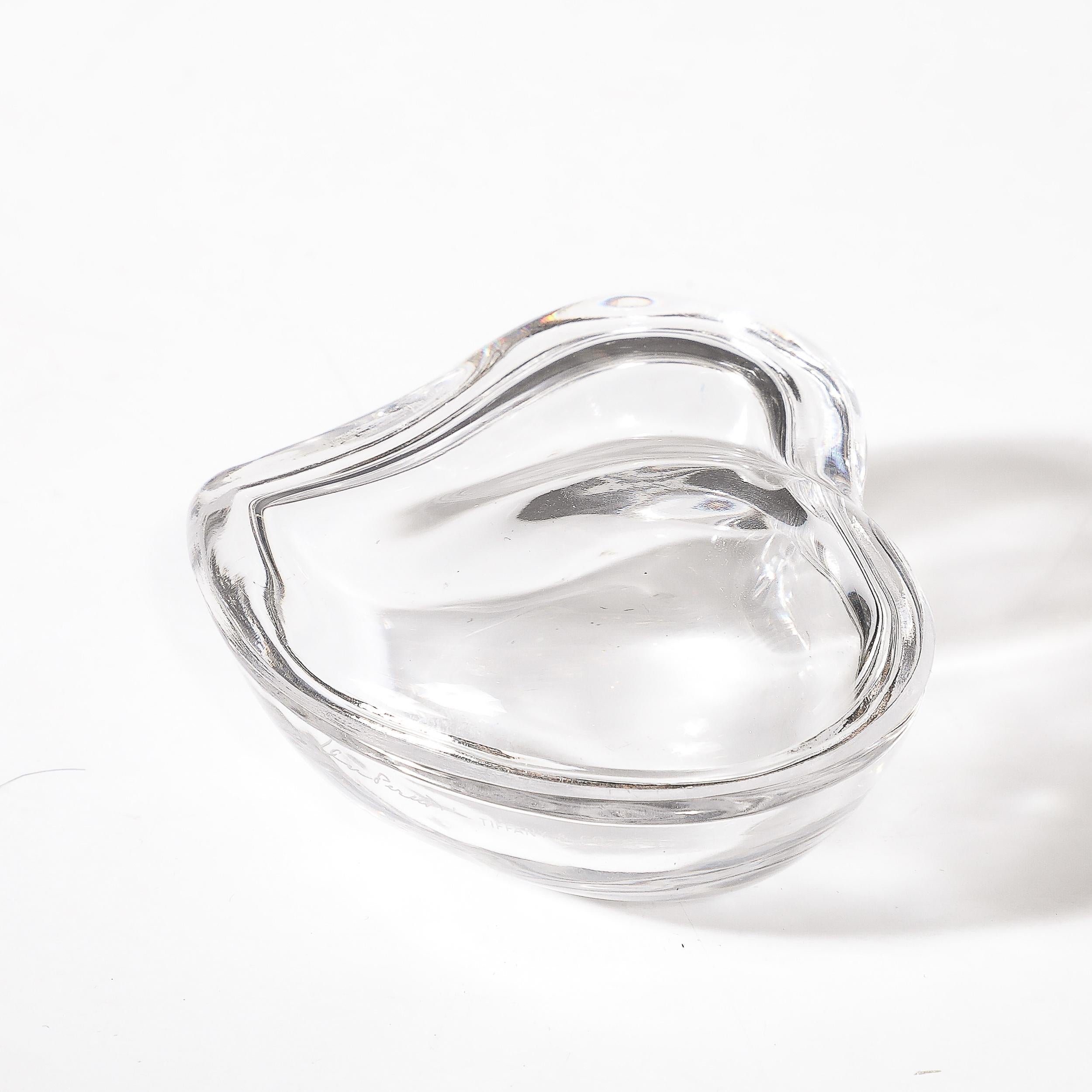 Trinket Box in Herzform aus Glas, signiert Elsa Peretti für Tiffany & Co. im Angebot 6