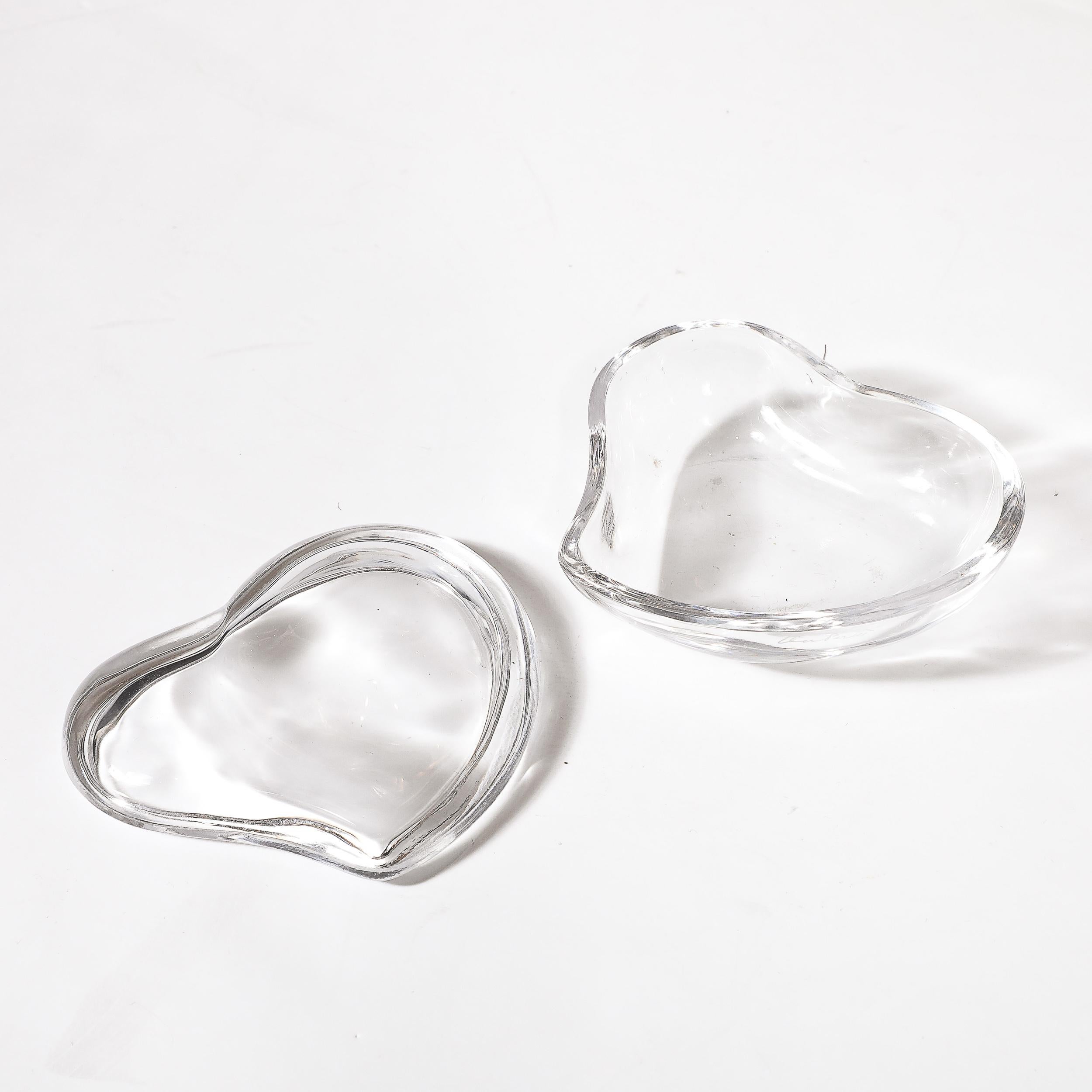 Trinket Box in Herzform aus Glas, signiert Elsa Peretti für Tiffany & Co. im Angebot 8