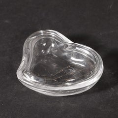 Heart Form Glass Trinket Box signed Elsa Peretti for Tiffany & Co.