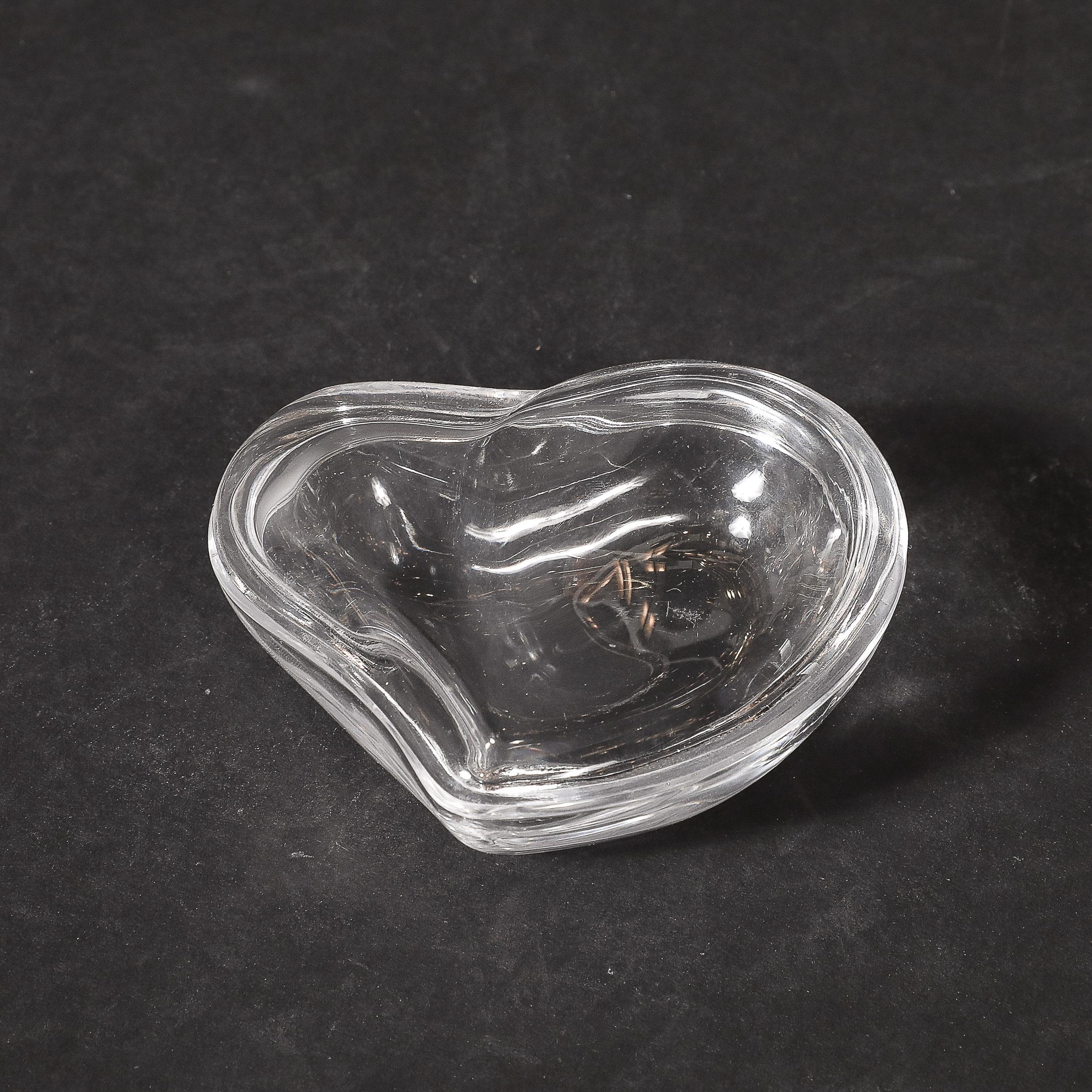 Trinket Box in Herzform aus Glas, signiert Elsa Peretti für Tiffany & Co. (Moderne der Mitte des Jahrhunderts) im Angebot