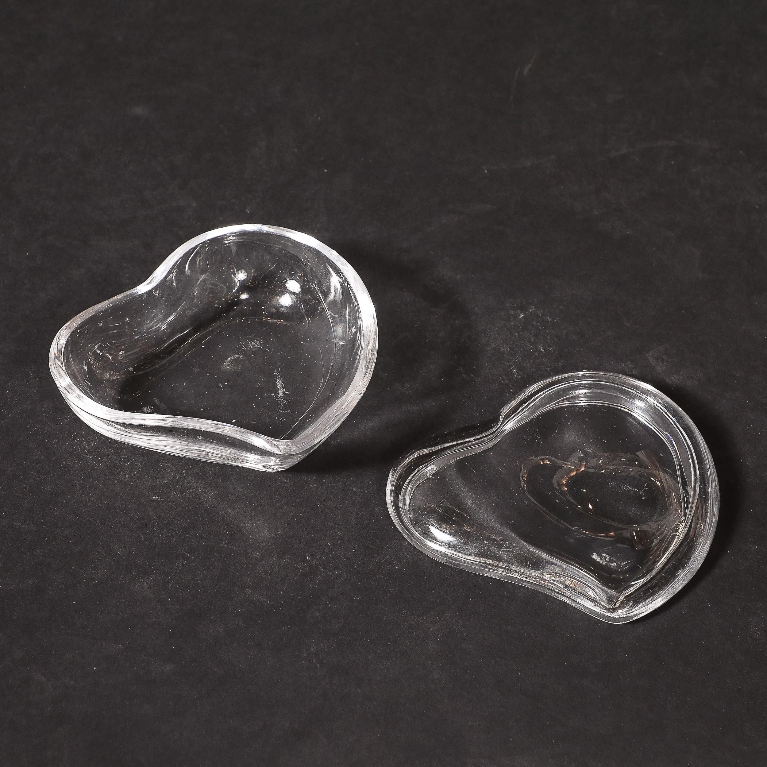 Trinket Box in Herzform aus Glas, signiert Elsa Peretti für Tiffany & Co. (amerikanisch) im Angebot
