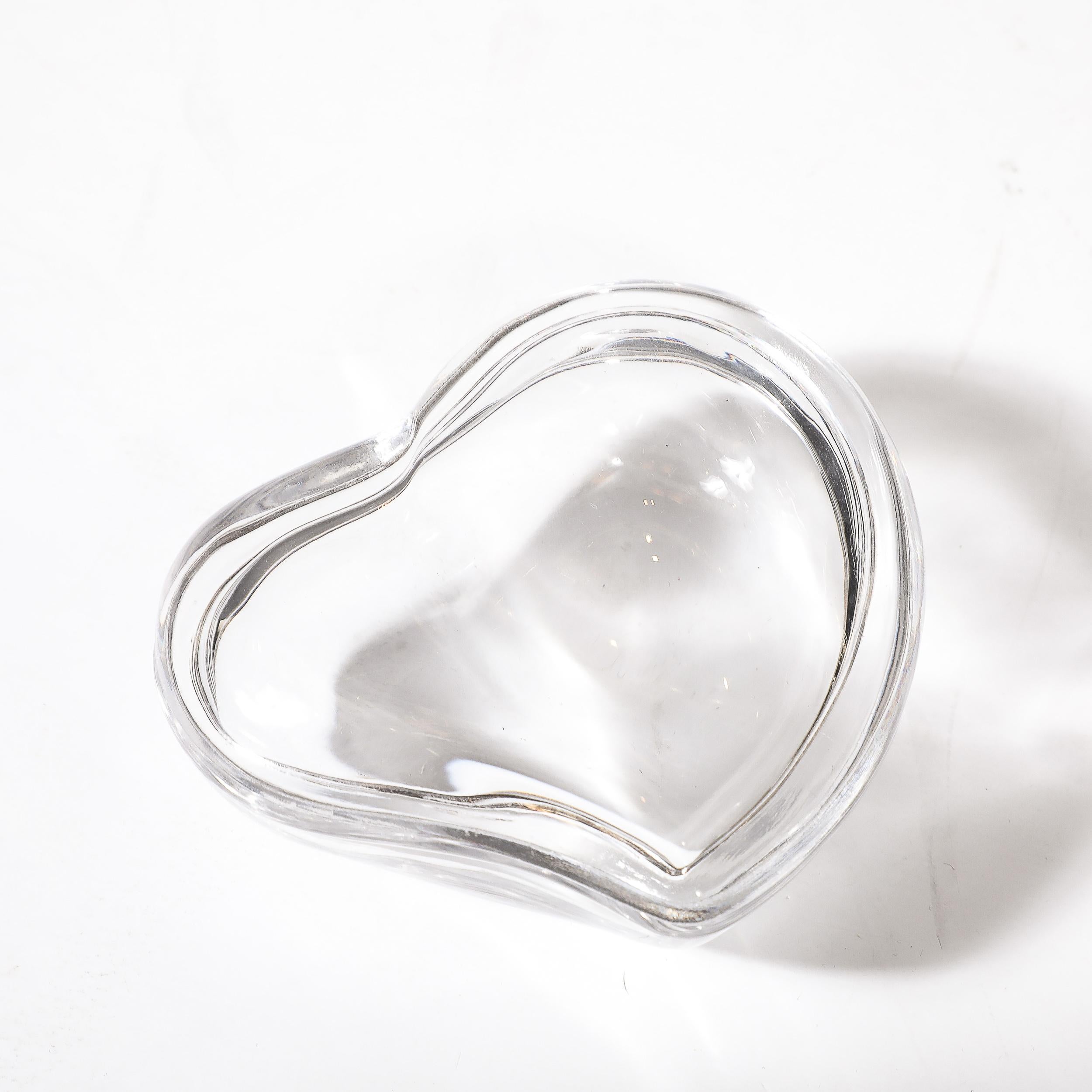 Trinket Box in Herzform aus Glas, signiert Elsa Peretti für Tiffany & Co. im Zustand „Hervorragend“ im Angebot in New York, NY