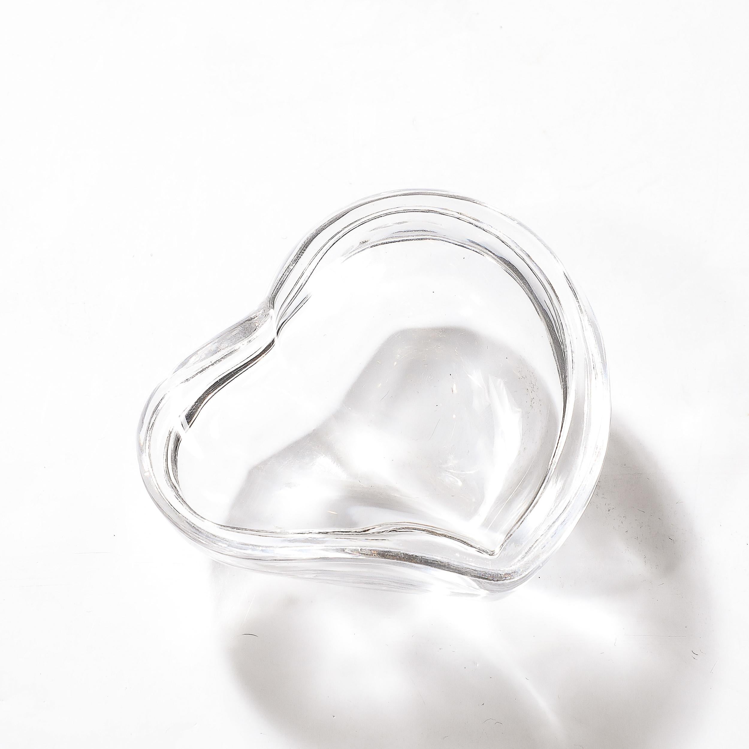 Trinket Box in Herzform aus Glas, signiert Elsa Peretti für Tiffany & Co. im Angebot 2