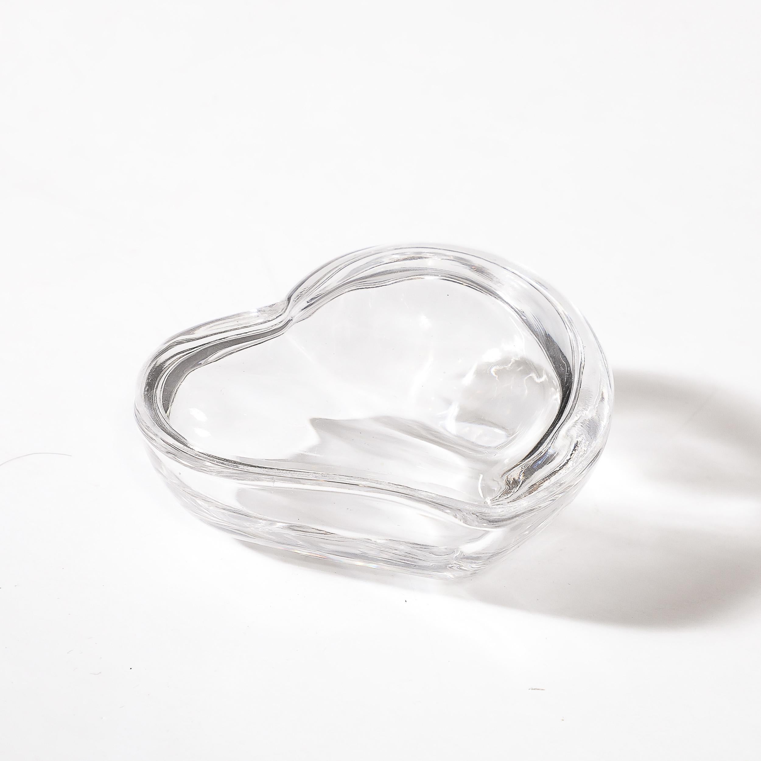 Trinket Box in Herzform aus Glas, signiert Elsa Peretti für Tiffany & Co. im Angebot 3