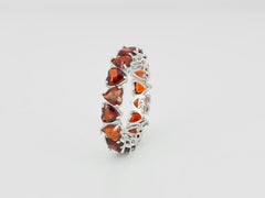 Heart Garnets 14k Gold Eternity Ring!