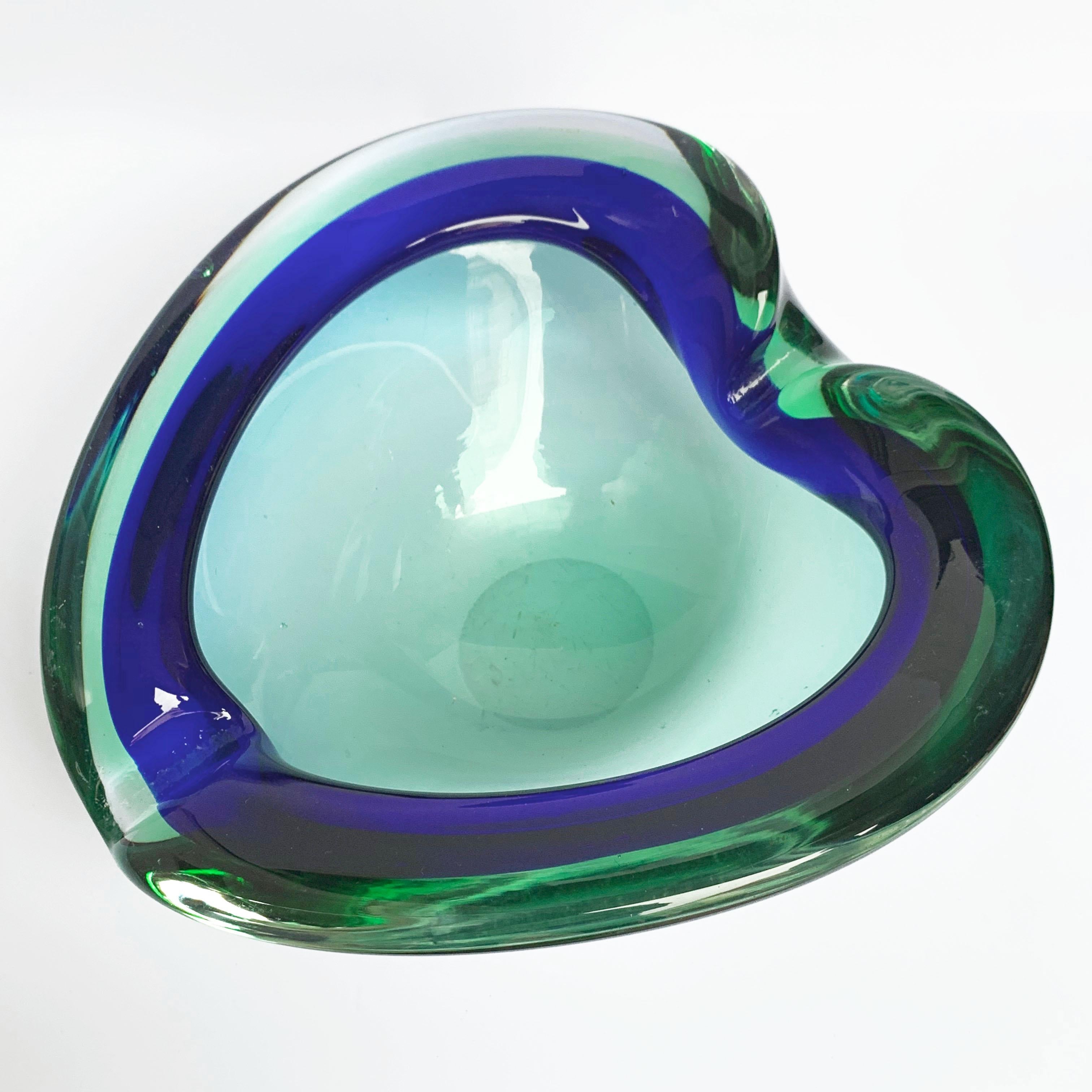 green murano glass bowl
