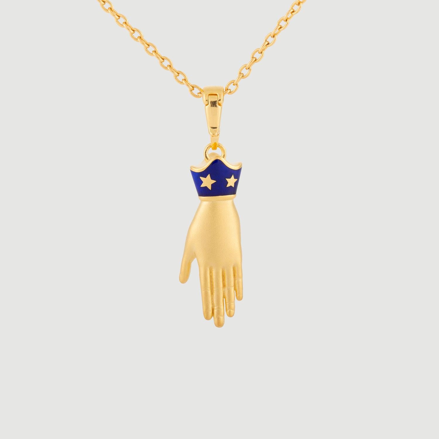 The Heart in Hand necklace pendant is a symbol of a heart in an open palm, and it symbolizes charity, given from the heart and one of the most commonly depicted Mexican Milagros. 

Milagros are charms or talismans used for requests, for protection,