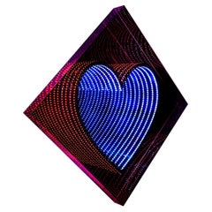 Heart Light Mirror Wall Decoration