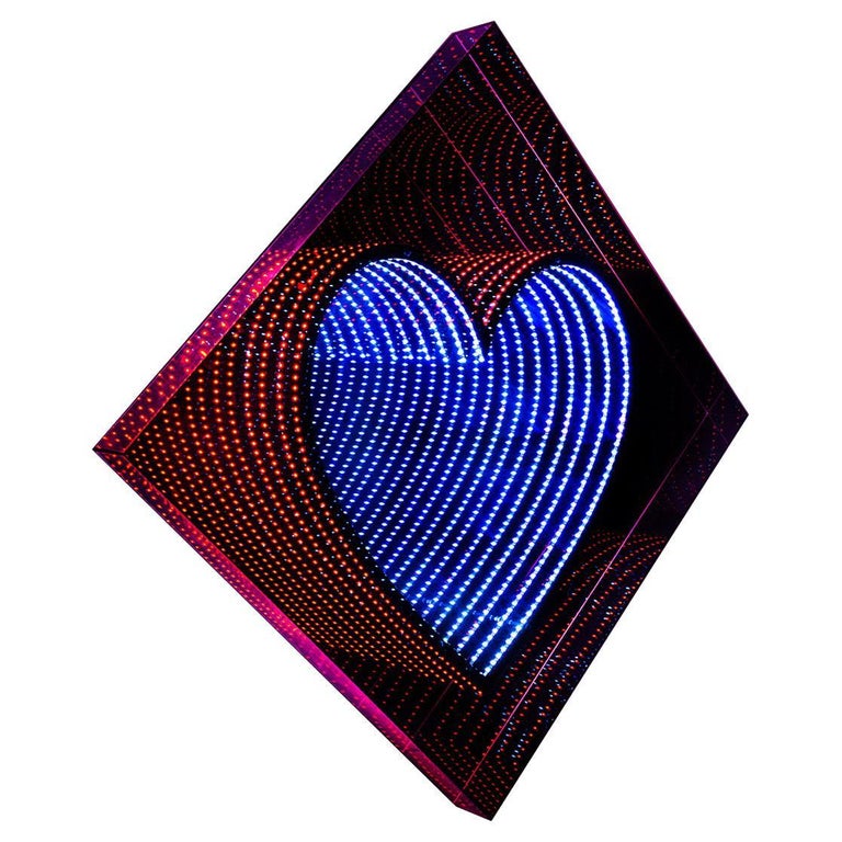 Heart Light Mirror Wall Decoration at 1stDibs