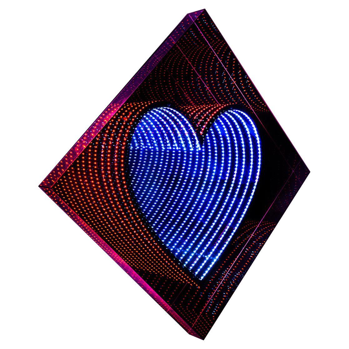 Heart Light Mirror Wall Decoration For Sale