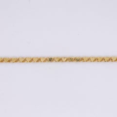 Heart Link Bracelet in 14k Yellow Gold Love Link Chain Bracelet
