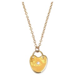 Jacqueline Rose Heart Lock Diamond Necklace