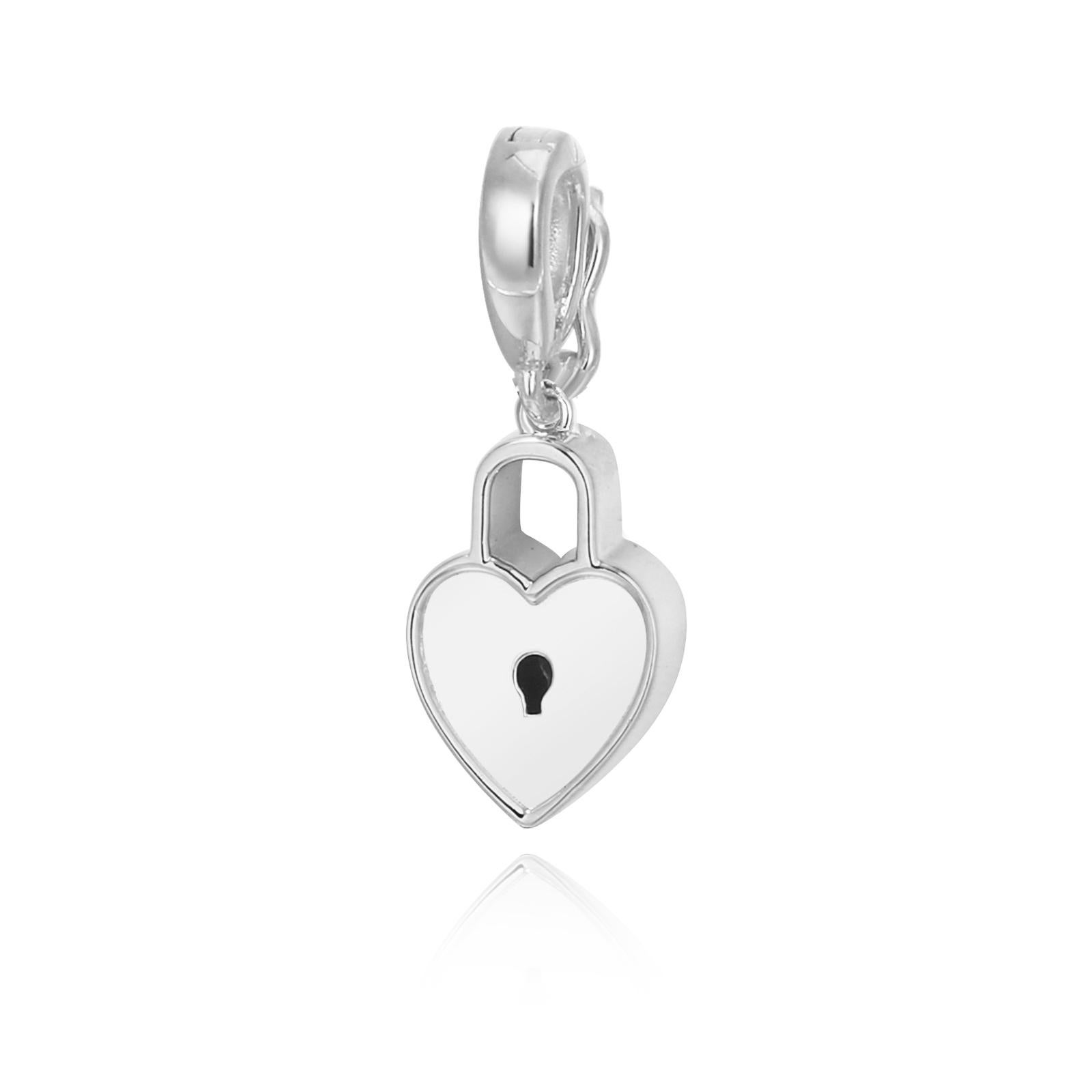When it comes to self-expression, the style possibilities are endless. This heart lock pendant/charm gives you endless possibilities for mixing, matching and stacking, while showing your eternal and enduring strength . .925 sterling silver base.