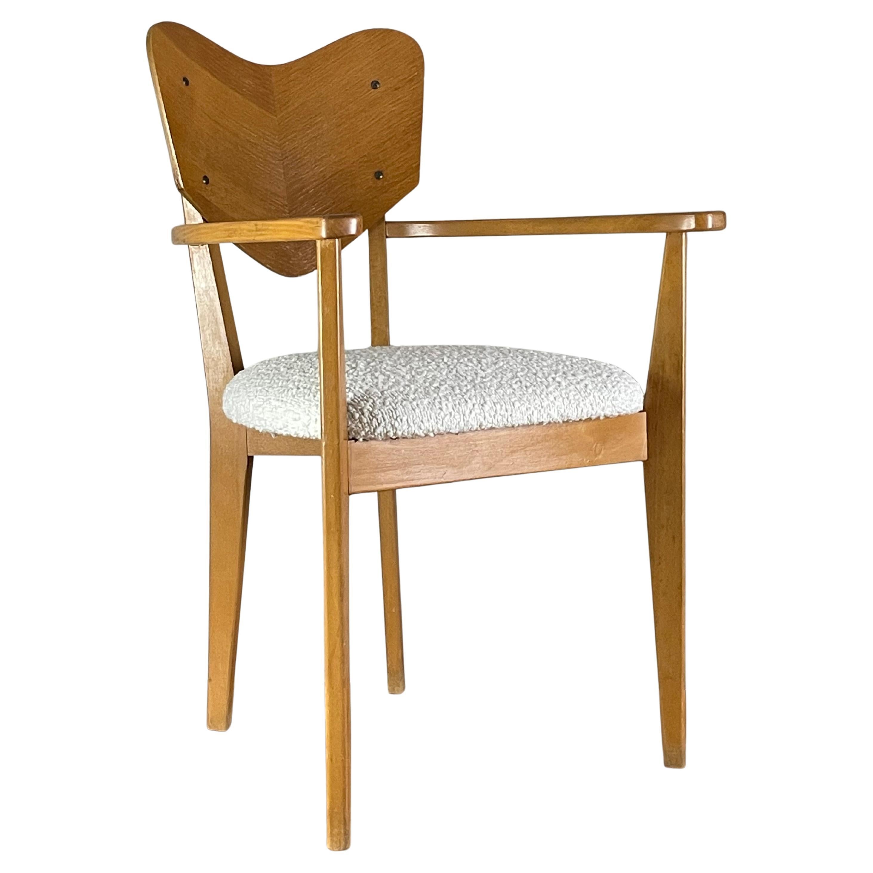Heart model armchair by René-Jean Caillette, France 1950
