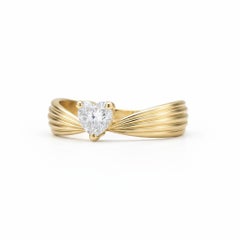 Bague moissanite en or 14k