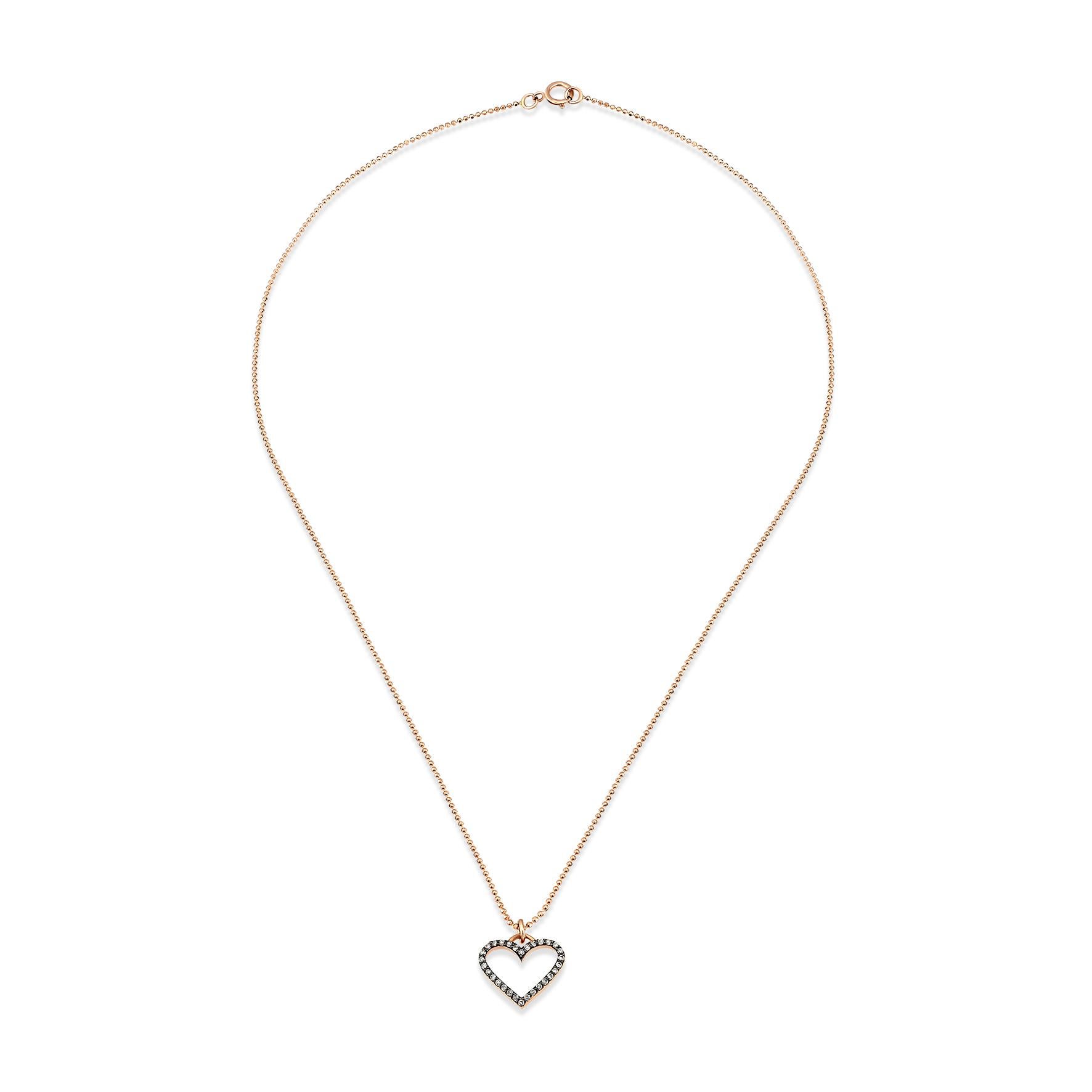 Collier coeur en or rose 14k avec diamant blanc 0,15ct par Selda Jewellery

Informations complémentaires:-
Collection : Collection 