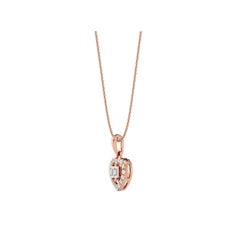 Heart Necklace with Baguette Diamonds In 18 Karat Gold