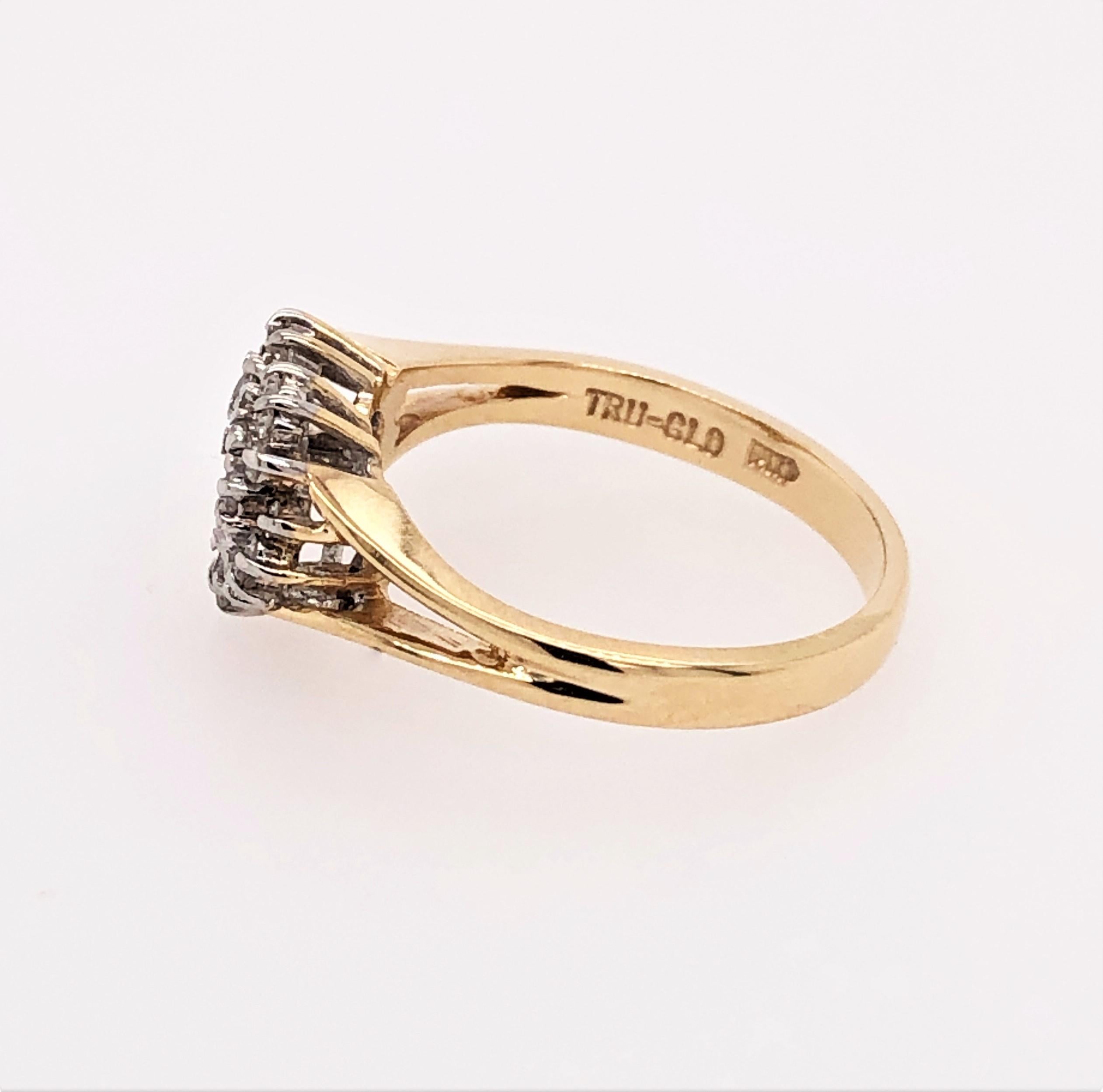  Bague cœur d'or avec diamants Pour femmes 