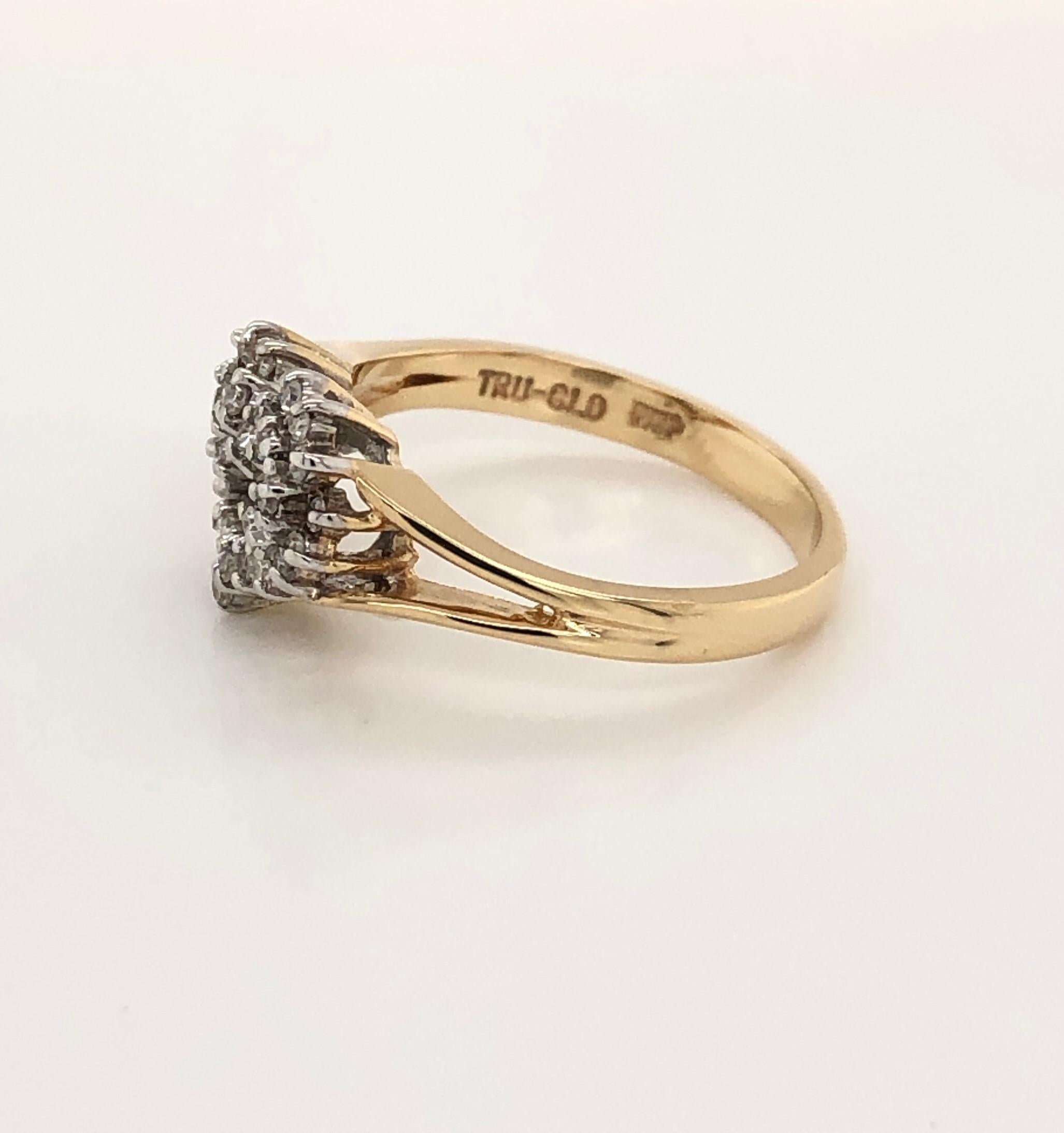 Bague cœur d'or avec diamants 3