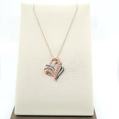 Heart of Hope Brown Diamond & Rose Gold Sterling Silver Pendant