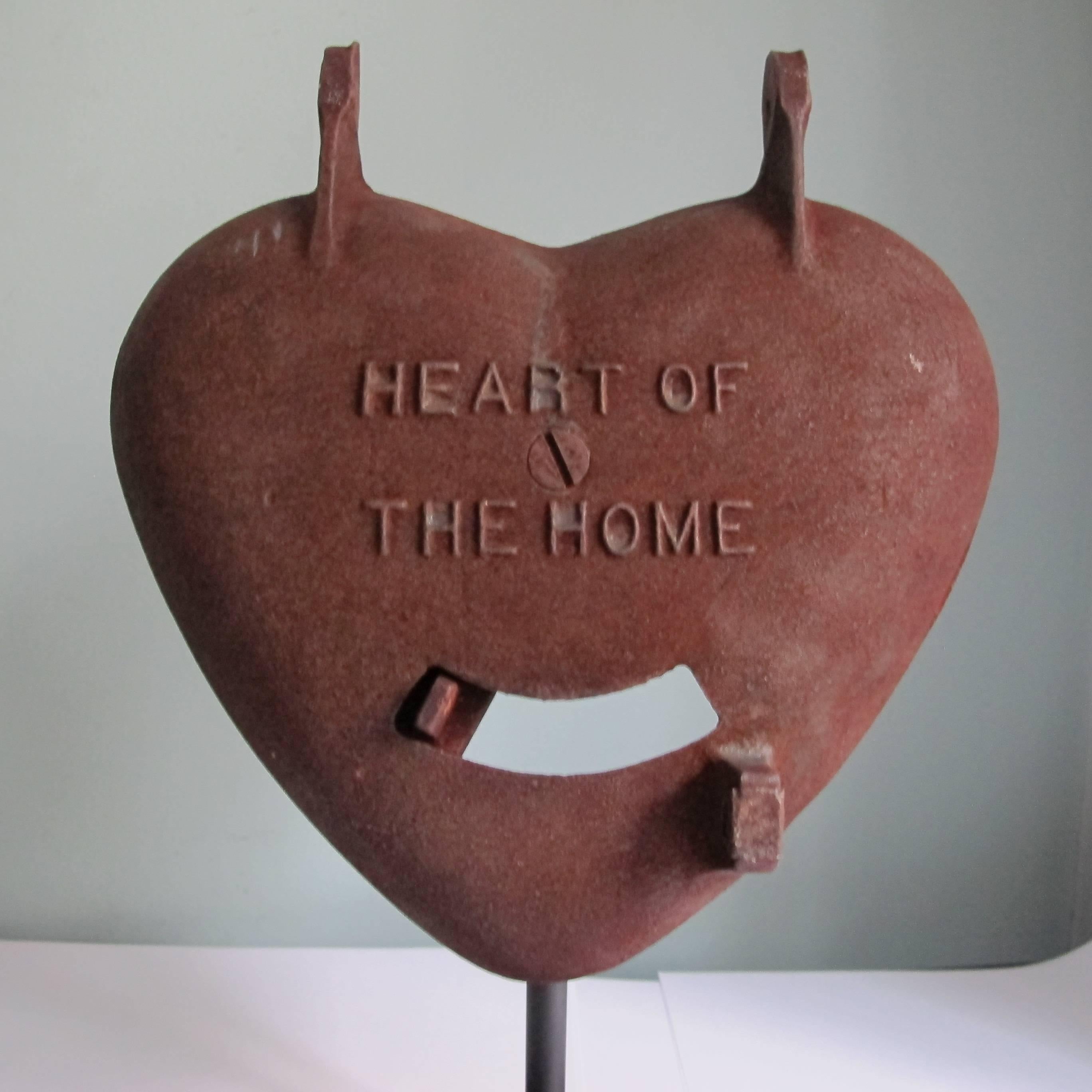 Folk Art Heart of the Home Cast Iron Stove Door