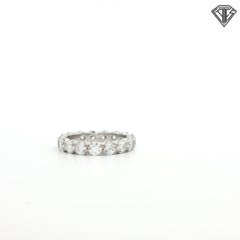 Heart On Fire 3.50 Carat Diamond Eternity Band in 18K White Gold, VS Clarity