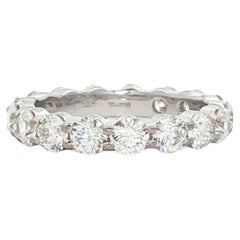 Heart On Fire 3.50 Carat Diamond Eternity Band in 18K White Gold, VS Clarity