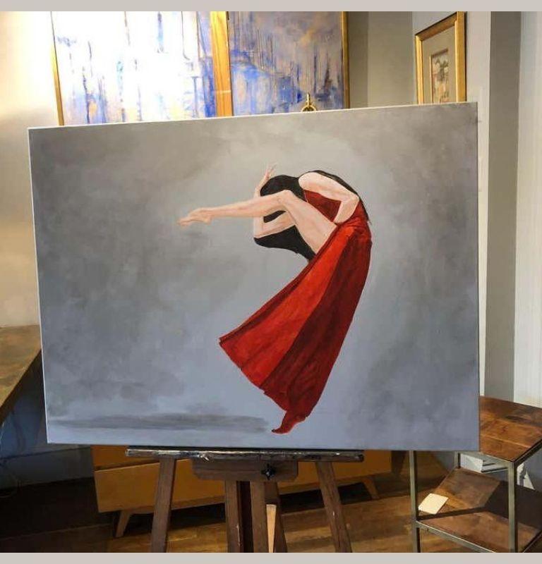 leg painting on canvas