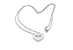 Heart Pendant Necklace in Platinum