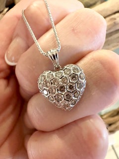 Collar Colgante Corazón 18KT 1ct de diamantes VS certificado