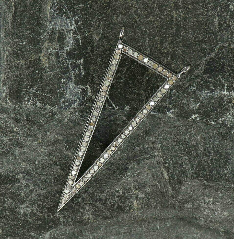 Women's or Men's Heart Pendant Pave Diamond 925 Silver Diamond Pendant Fine Jewelry Pendant Gift For Sale