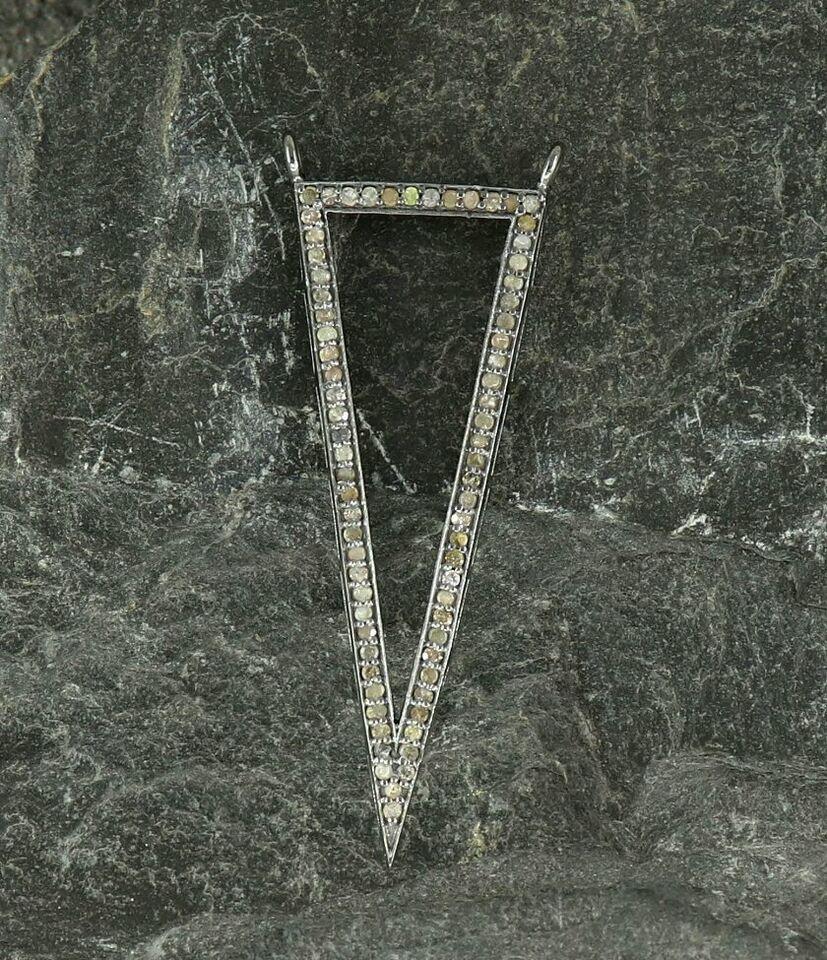 Heart Pendant Pave Diamond 925 Silver Diamond Pendant Fine Jewelry Pendant Gift For Sale 2
