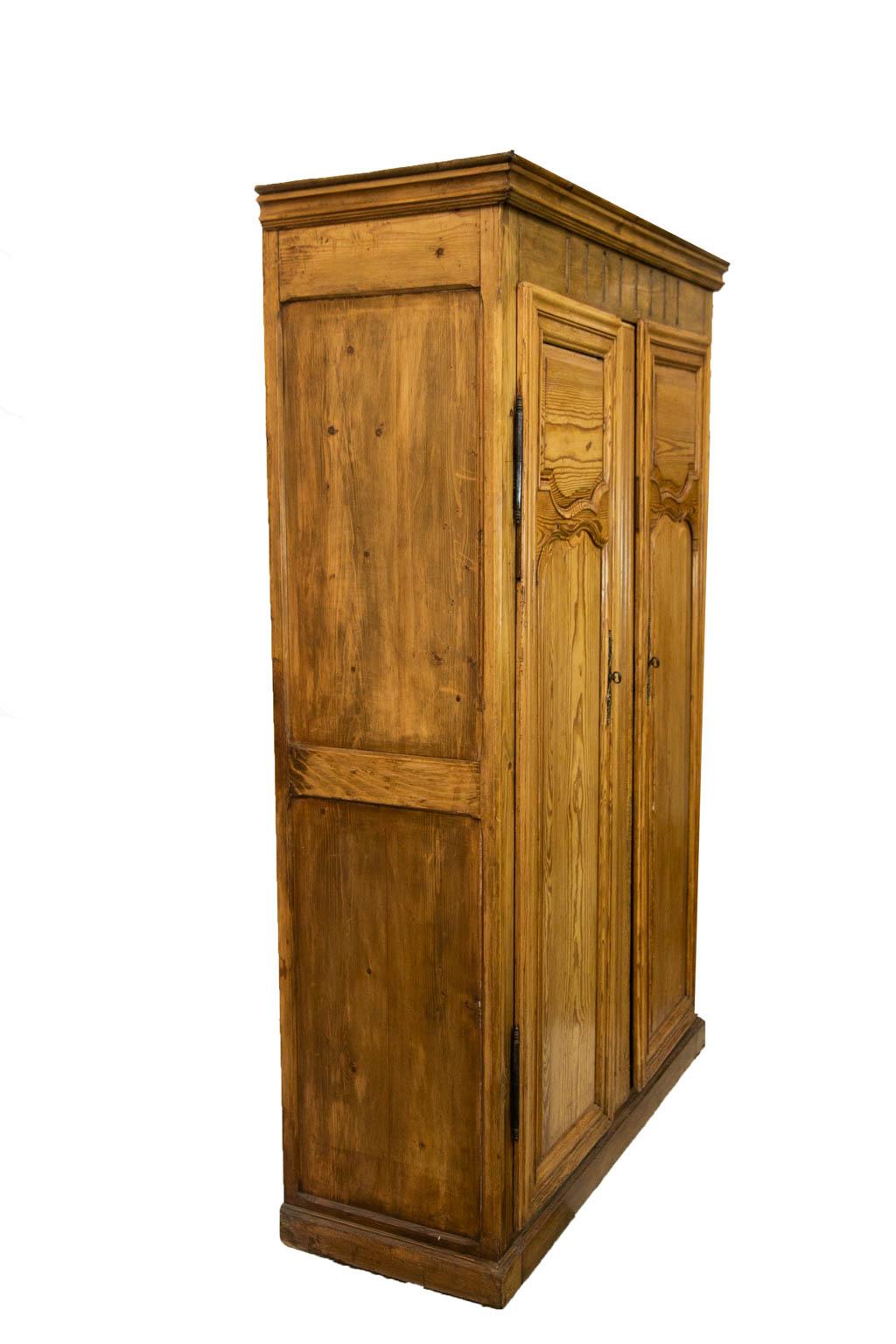 Heart Pine Armoire For Sale 1