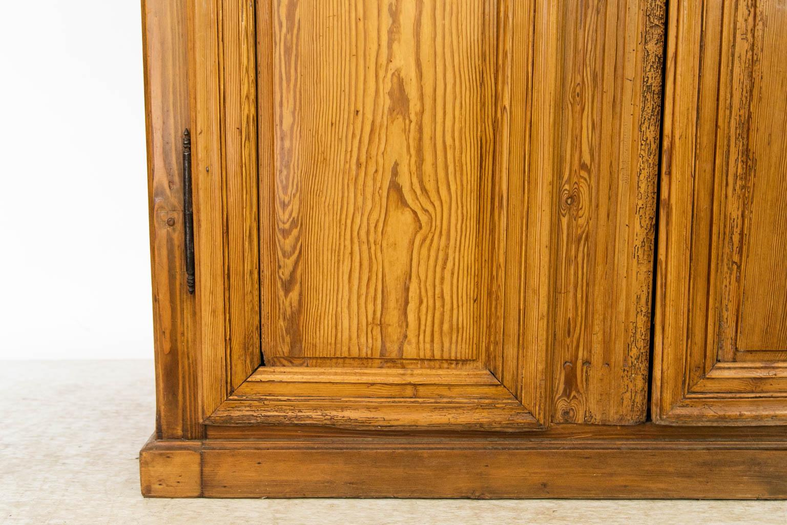 English Heart Pine Armoire For Sale