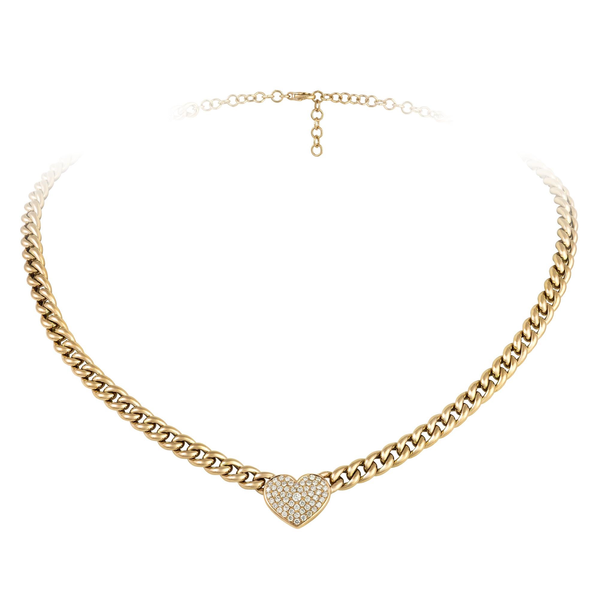 NECKLACE 18K Pink Gold Diamond 0.63 Cts/59 Pcs