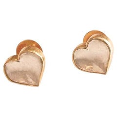 Heart Polki Gold Earrings, Uncut Diamond, Meenakari Design by Kahana Jewels