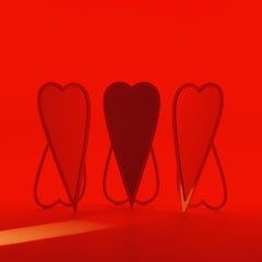 Specchio da terra contemporaneo "Heart Gold" di oitoproducts e Ivan Frolov