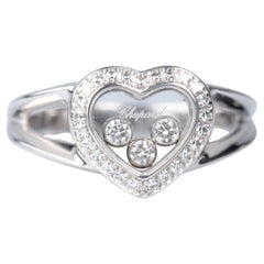 Heart ring by Chopard, in 18-carat white gold, set with 28 diamonds 