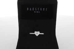 Heart Shaped Engagement Ring with 0.50 ct of Diamonds