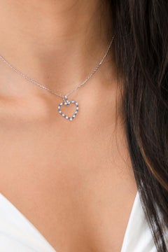 Heart Sapphire & Diamonds Pendant 0.28 cts.