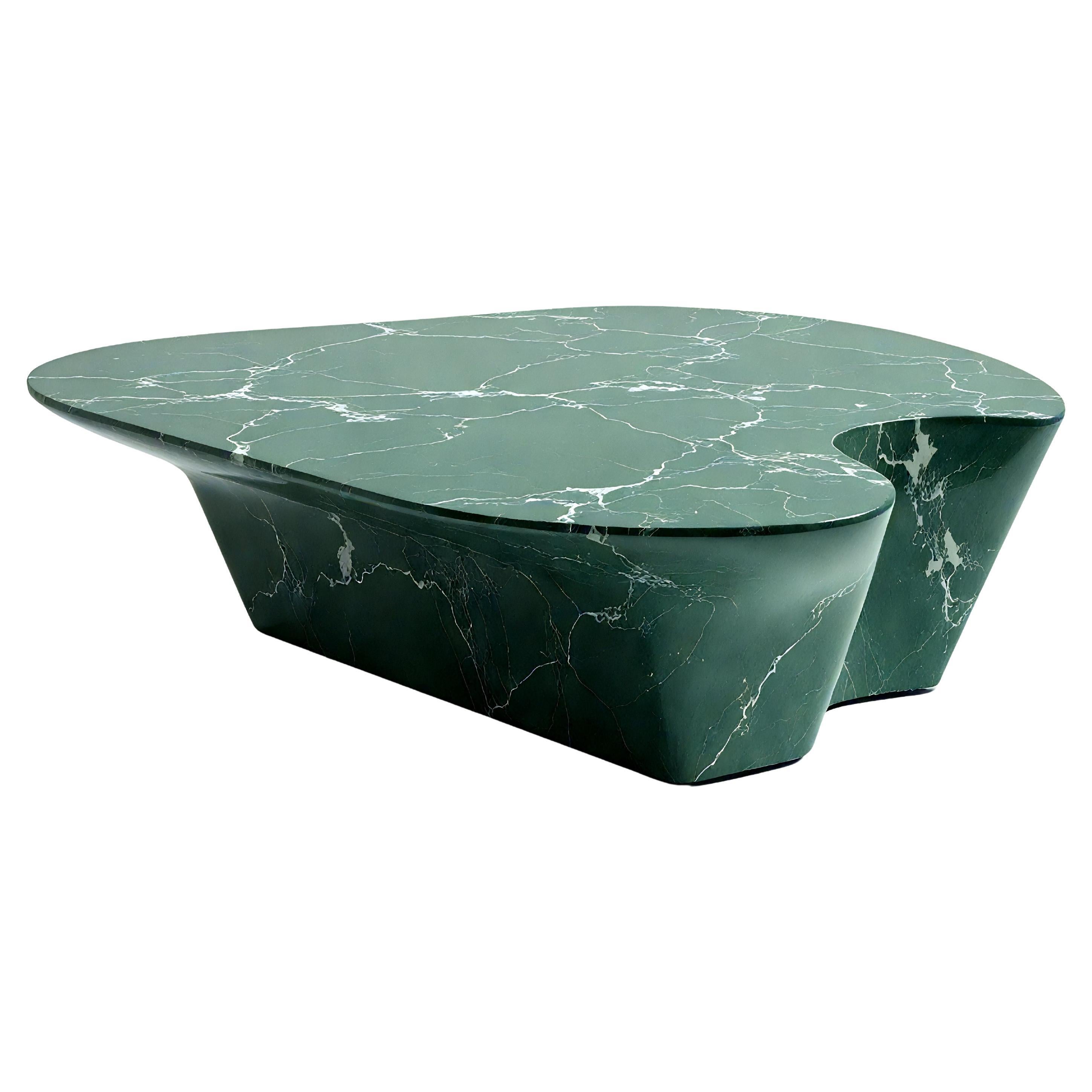 "Heart” Sculptural Green Marble Coffee Table – Love-Inspired by Artisanal