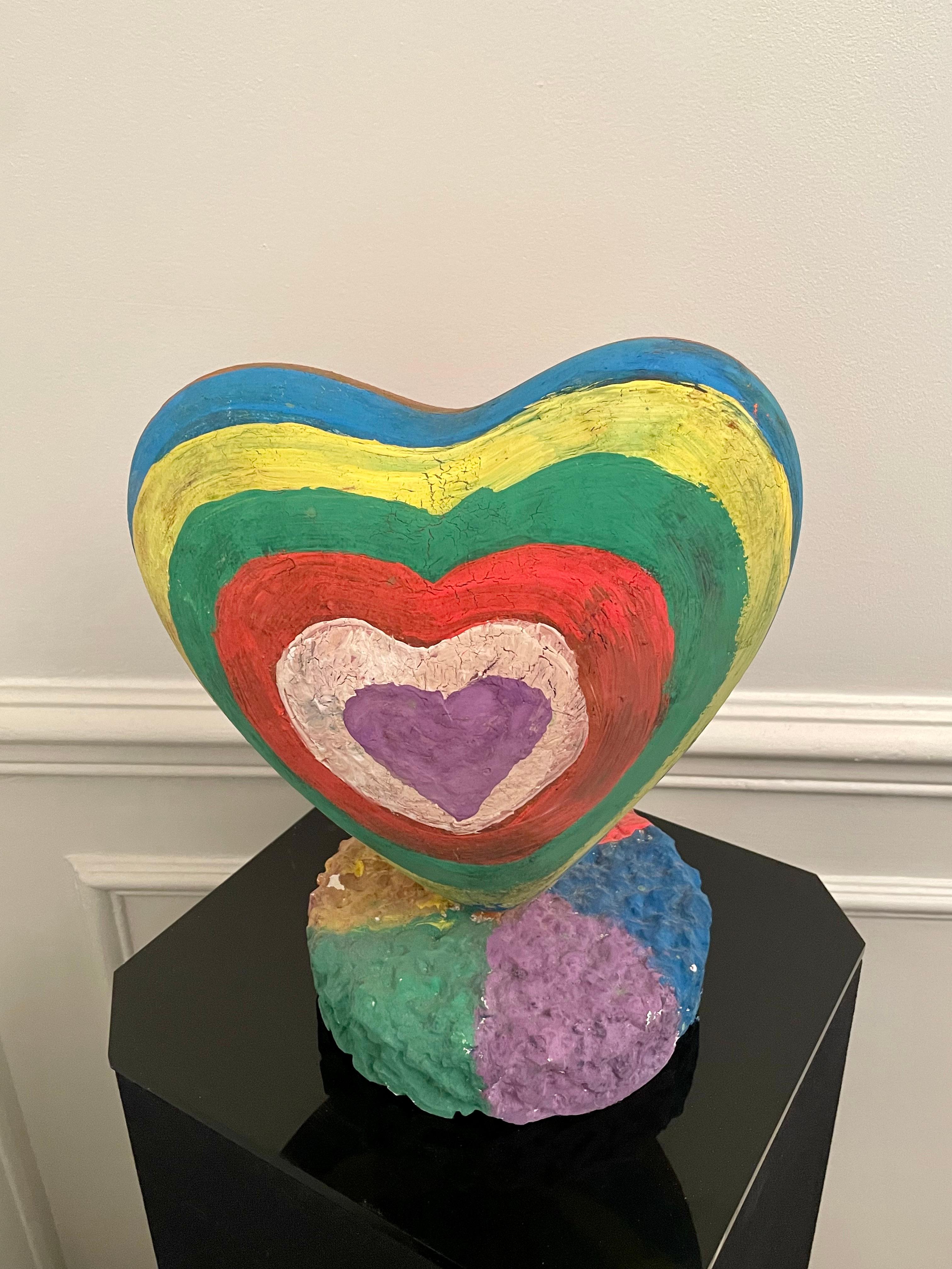 Plastique Sculpture de cœur dans le style de Jim Dine en vente