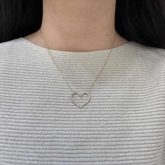 Heart Shape 14K (or 18k upon request) Yellow Gold Pendant Necklace