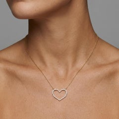 Heart Shape 14K (or 18k upon request) Yellow Gold Pendant Necklace