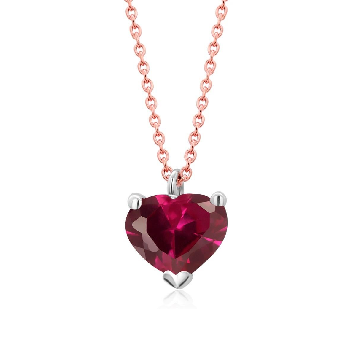 red ruby heart necklace