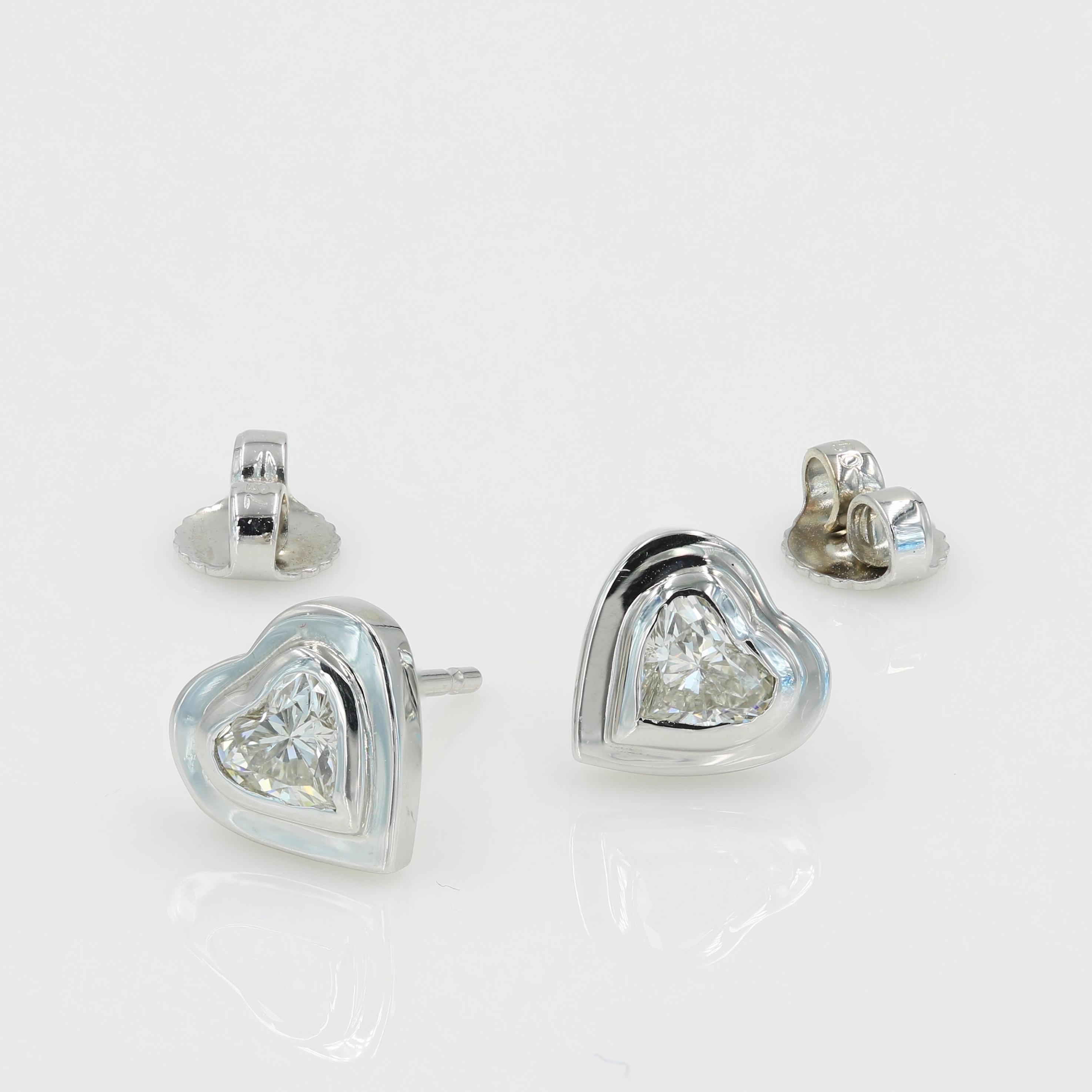 heart shape diamond earrings